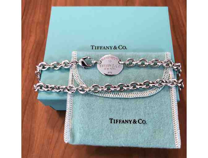 Tiffany & Co. 'Return to Tiffany' Sterling Silver Oval Tag Necklace