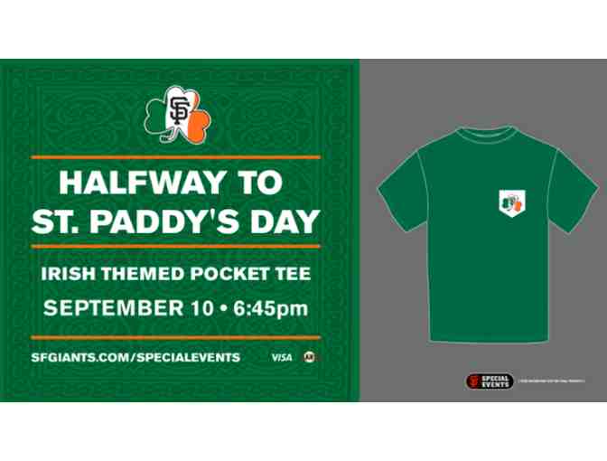 SF Giants 2019 Irish Themed Green T-Shirt (Large)