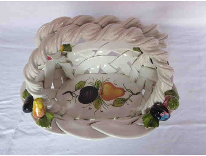 Vintage Porcelain Ceramic Fruit Bowl - Made in Italy