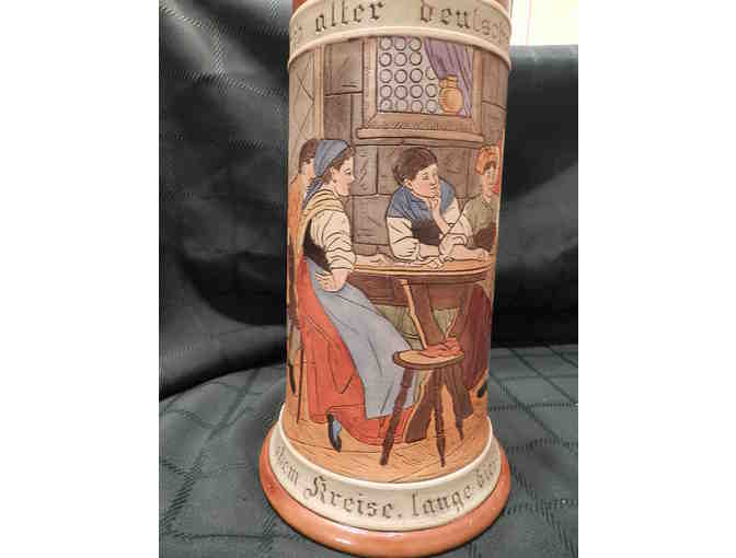 9 1/4' Tall Brown Hand Painted Stein
