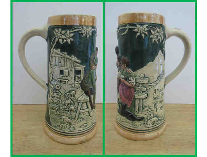 German Stein with Country Scene