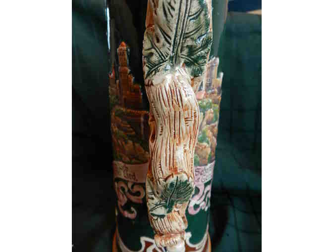 Gorgeous Raised Design with Branch Handle Beer Stein