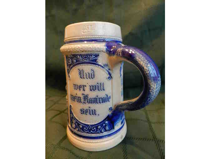Blue and Gray Beer Stein Without Lid