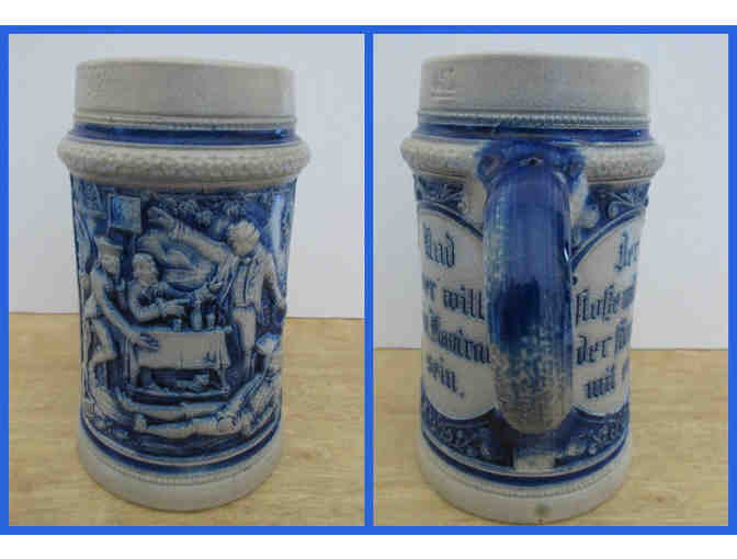 Blue and Gray Beer Stein Without Lid