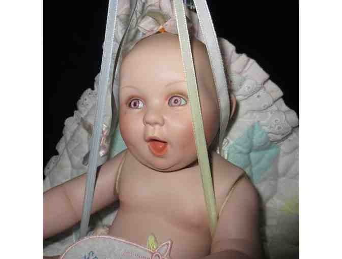 Porcelain Baby Doll In Blanket