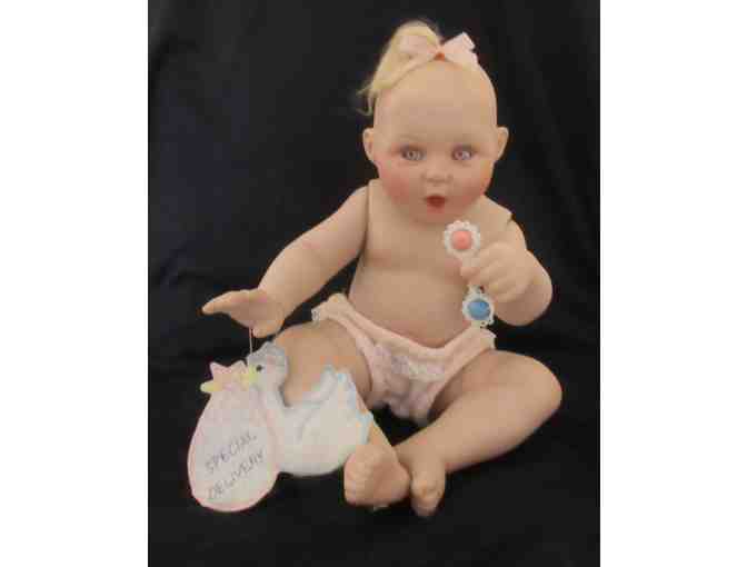 Porcelain Baby Doll In Blanket