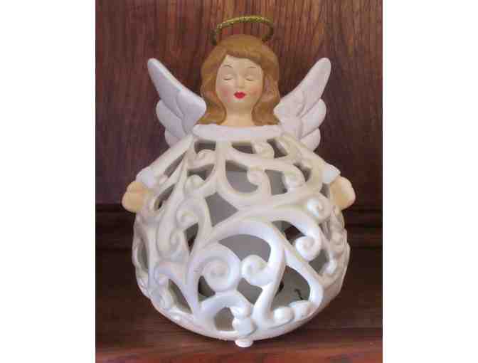 Porcelain Angel Holiday Luminary