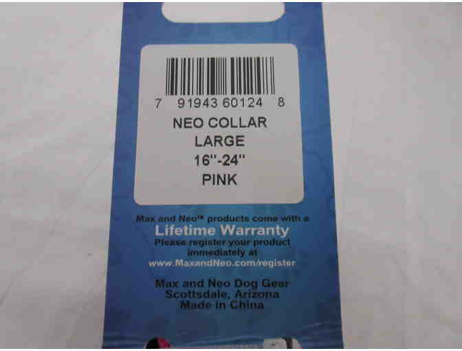 Max and Neo Dog Gear - Large Pink Collar and Leash