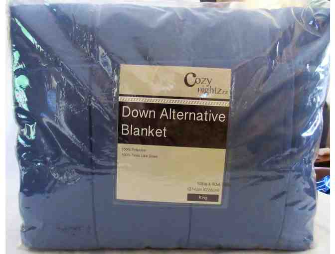 Down Alternative Blanket by Cozy Nightz - Medium Blue King