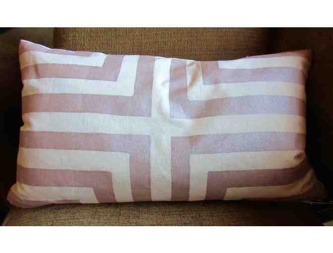 2 Metallic Pink Pillows by Chanee Vijay Textiles