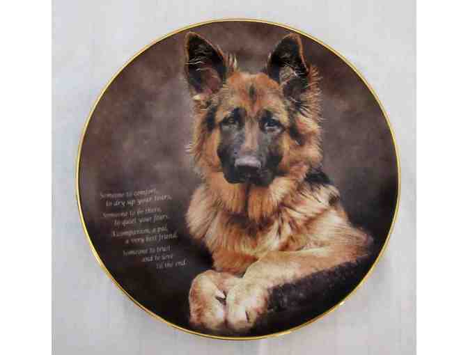 German Shepherd 'Someone To Comfort' Collector Plate by Danbury Mint