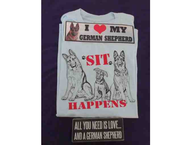 'Sit Happens' T-Shirt, Bumper Sticker and Box Sign