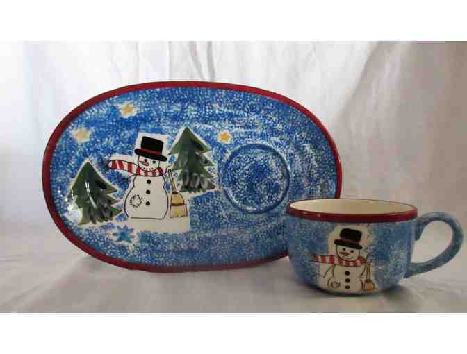 Snowman Snack Sets - Each with Plate and Cup