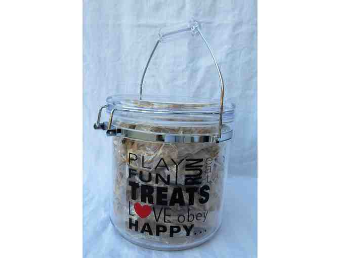 Pup N' People Treats by Dr. Goodpet with Treat Jar
