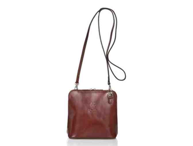 Brown Leather Crossbody Bag by Giorgio Costa