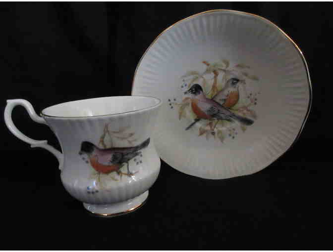 Regal Hertiage Bone China Cups and Saucers - Set of Four