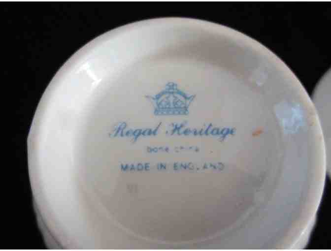 Regal Hertiage Bone China Cups and Saucers - Set of Four