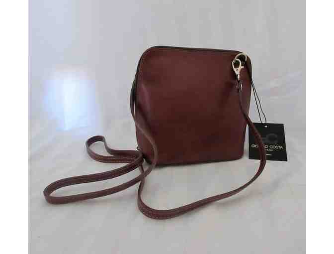 Brown Leather Crossbody Bag by Giorgio Costa