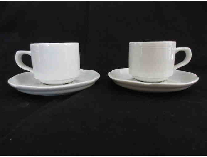 Bareuther Bavarian Porcelain Demi-Tasse Cups and Saucers - Set of Two - Photo 1