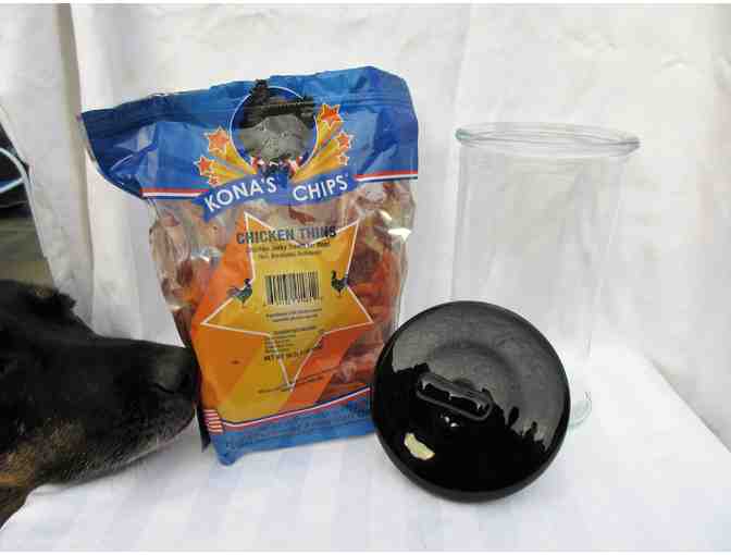 Kona's Chips Treats and Treat Jar