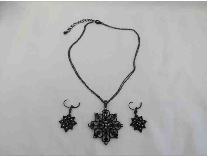 Black Star Necklace and Earrings