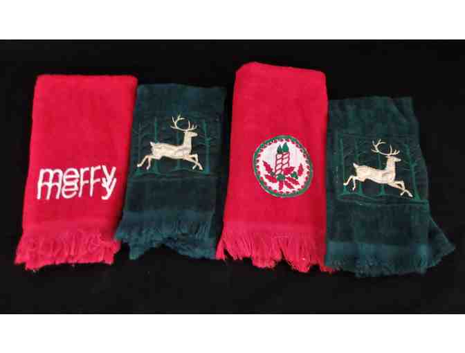 Holiday Guest Towels - Red and Green