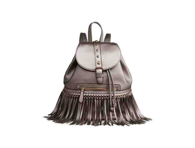 Pewter Fringe Studded Backpack MKF Collection by Mia K. Farrow - Photo 1