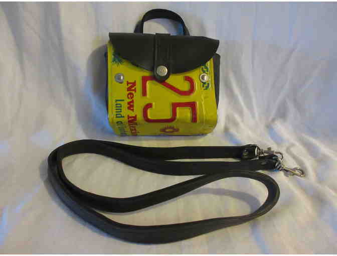 Vintage Recycled New Mexico License Plate & Inner Tube Handbag / Purse