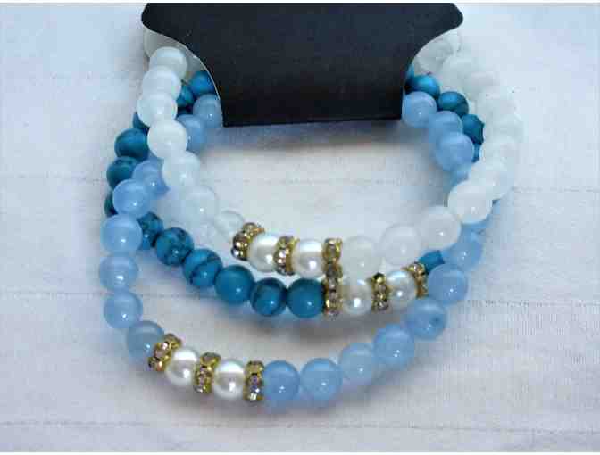 3 Wrap Semi Precious Stone Bracelets by Milk and Honey Jewelry