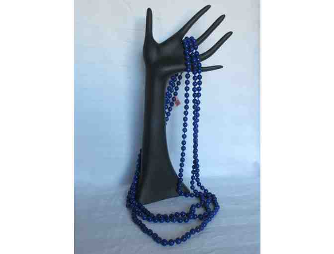 Blue Color Howlite Beads Endless Necklace