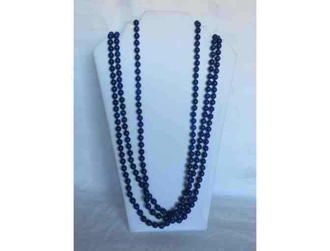 Blue Color Howlite Beads Endless Necklace