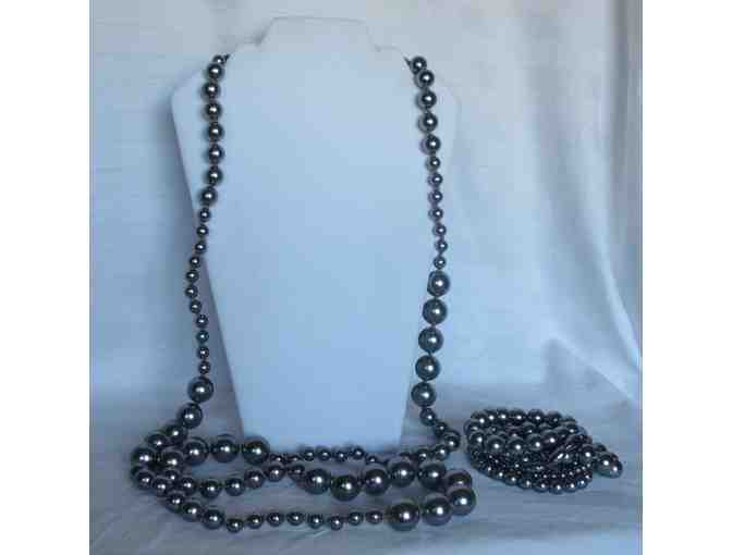 Pewter Color Necklace and Bracelet by Chico's