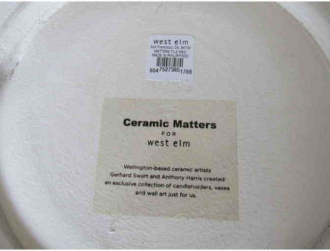 Ceramic Matters for West Elm Pair of Artichoke Thistle Wall Plaques / Trivets