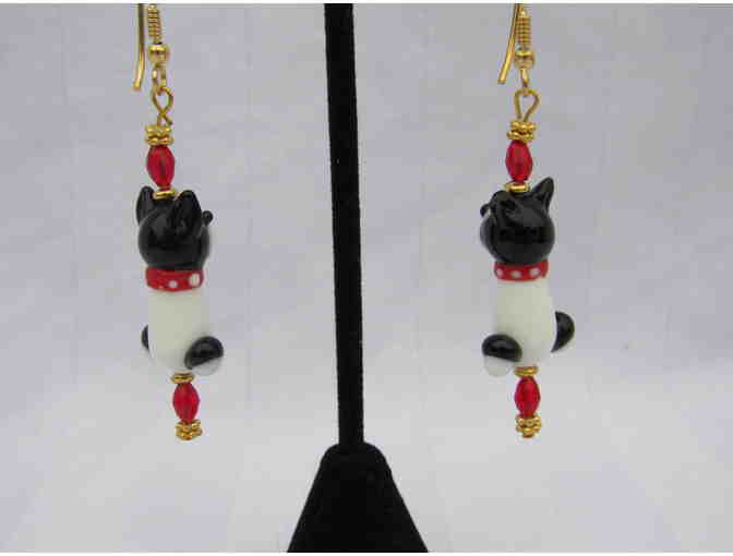 Black and White Dog Earrings