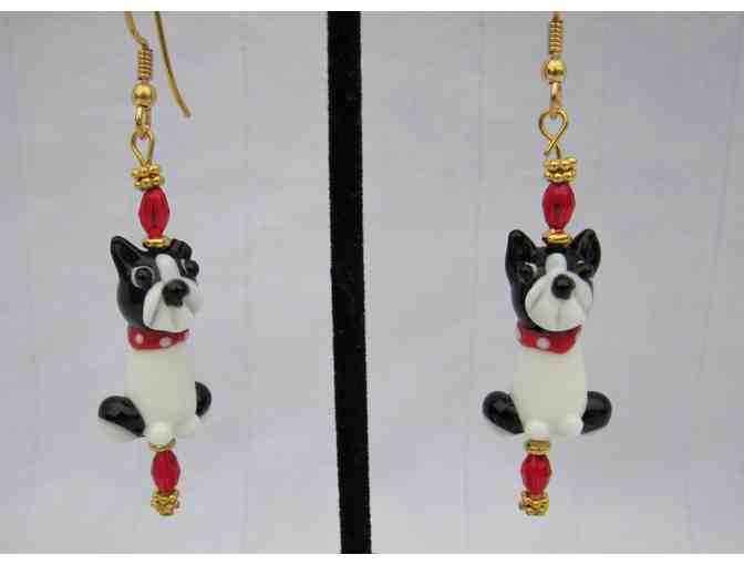 Black and White Dog Earrings