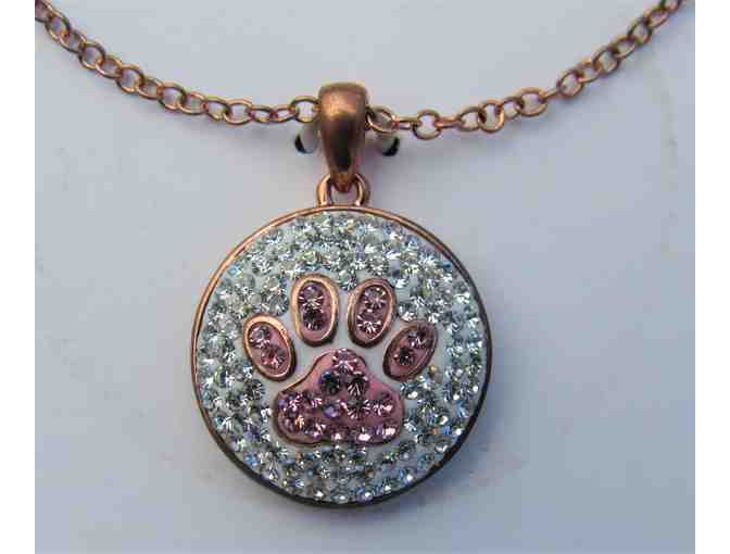 Paw Print Crystal Necklace