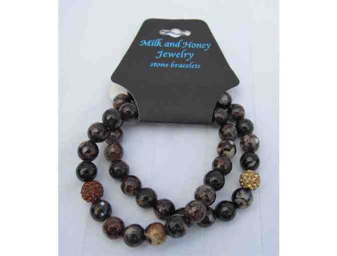 Double Wrap Semi Precious Stone Bracelets by Milk and Honey Jewelry