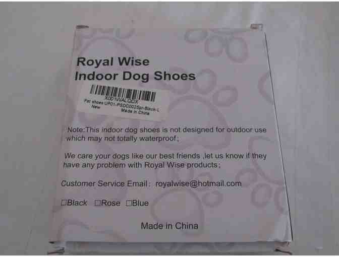 Indoor Dog Shoes, 'A Shelter Dog' Shelf Sign and Tennis Balls