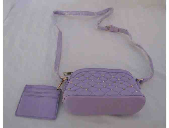 Lilac Tianna Quilted Crossbody Bag & Card Holder - Photo 4