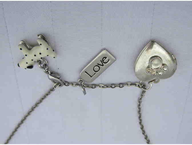 Silver Tone Pendant Charm Necklace with Three Interchangable Charms