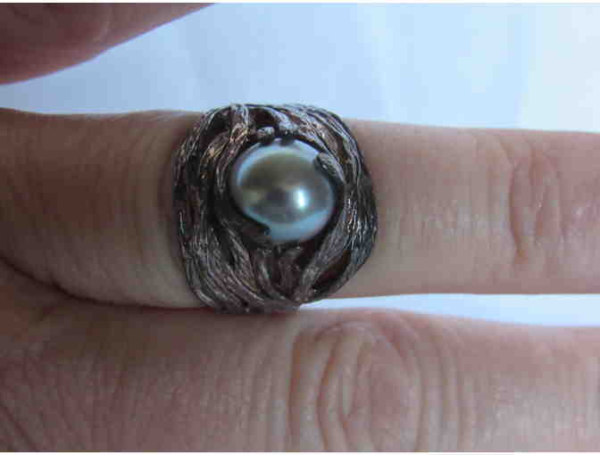Black Pearl Ring Size 8