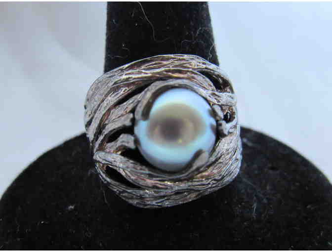 Black Pearl Ring Size 8