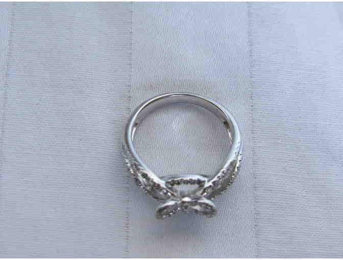 Victoria Wieck Simulated Diamond Silver Bowtie Ring Size 6 - Photo 4