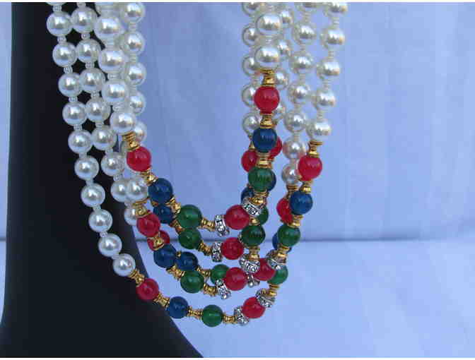 Vintage Ellelle Italy 5 Strand Necklace - Photo 1