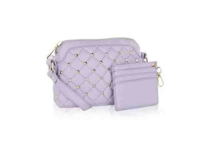 Lilac Tianna Quilted Crossbody Bag & Card Holder