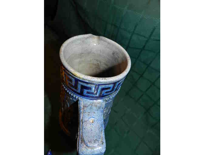 Pitcher - Blue and Gray Mayan Theme