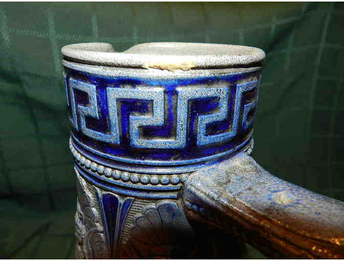 Pitcher - Blue and Gray Mayan Theme