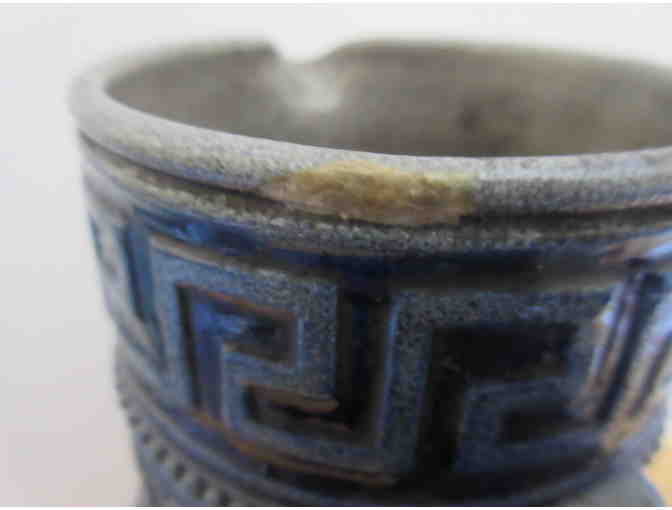 Pitcher - Blue and Gray Mayan Theme