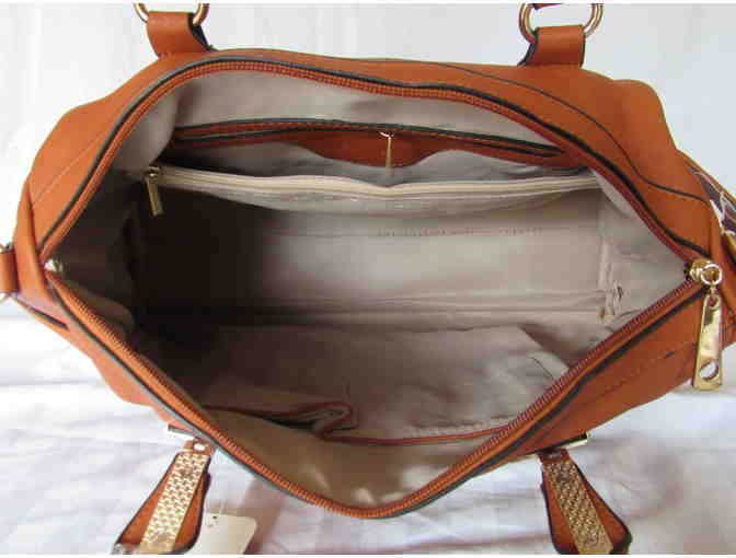 Brown Barrel Bag from the MKF Collection by Mia K. Farrow
