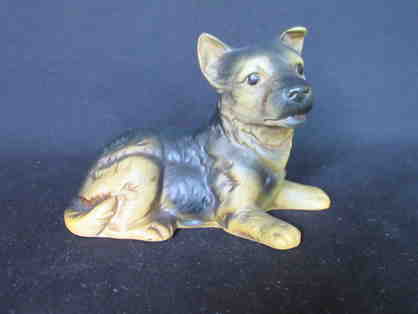 German Shepherd Puppy Porcelain Figure